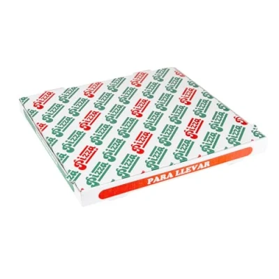 Imagen de García De Pou 100 Unidades Cajas Pizza &#039;Thepack&#039; 330 G/M2 40X40X3,8 Cm Blanco Cartón Ondulado Microcanal