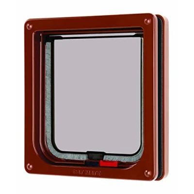 Imagen de Karlie Lockable Flap K&amp;F Cat Mate Puerta Gato Marrón Pos. A Cerrar, 7.6 x 1 8 Inches 11.2 Ounces