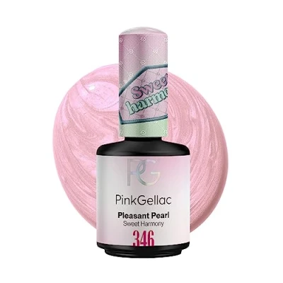 Imagen de Esmalte de uñas gel Pink Gellac 15 ml para lámpara UV LED 346 Pleasant Pearl Rosa Vegan Fórmula HEMA Libre