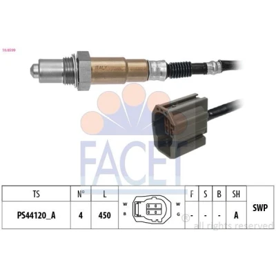 Imagen de FACET 10.8599 Sonda lambda térmico, plana, Rosca engrasada MAZDA: MX 5 3