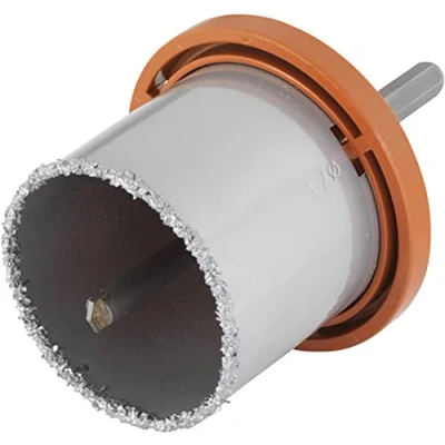 Imagen de wolfcraft Corona de perforación, recubrimiento carburo tungsteno, 3470000, Para trabajos instalación en paredes ladrillo y piedra, profundidad corte 55 mm