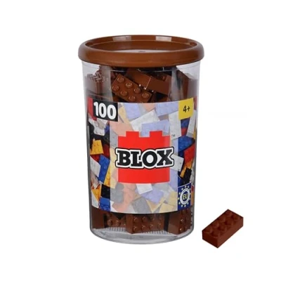 Imagen de Blox Juego de 100 Bloques construcción para niños a Partir 3 años, 8 Unidades, en Lata, Totalmente compatibles con Muchos Otros Fabricantes