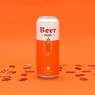 Imagen de Luckies Beer Puzzle Ale Rompecabezas inspirados en la Cerveza una Lata, Color Naranja, Tin 15 x 6.6cm (LUKBPA)