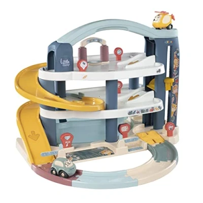Imagen de Little Smoby Garaje Grande 3 Niveles, Coche y helicopteros incluidos (7600140203)