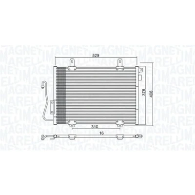 Imagen de Condensador, aire acondicionado MAGNETI MARELLI 350203775000