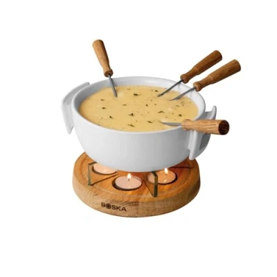 Imagen de Boska Cheese Fondue Set 4 person white/brown