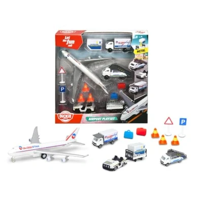 Imagen de Dickie Playset de Aeropuerto con Vehiculos y 13 Accesorios a Partir 3 años (203743001)