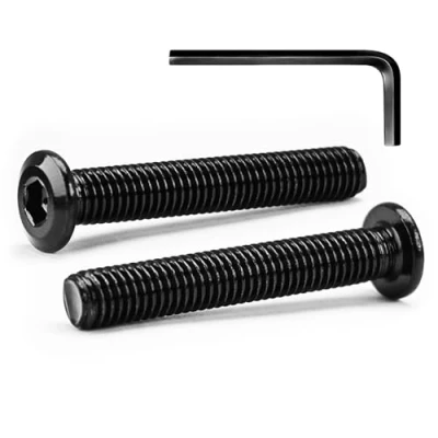 Imagen de M8 x 45 mm 10 Piezas de Tornillos Cabeza Hueca Hexagonal Plana Pernos, Acero Inoxidable A2 V2A, Pernos Plana, Rosca Completa, Óxido Negro (con Llaves Allen)