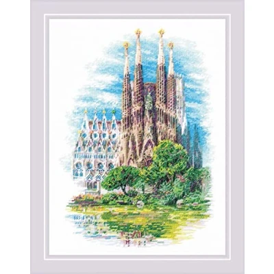 Imagen de Riolis Counted Cross Stitch Kit 11.75&quot;X15.75&quot; Sagrada Familia (14 Count)