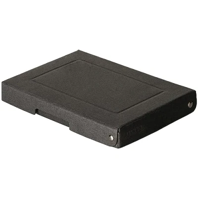 Imagen de Falken Original PureBox Black Made in Germany. 25 mm de alto, 190 x 130 mm. caja almacenamiento con tapa cartón reciclado estable Ángel azul Vegano regalo transporte