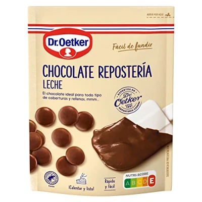 Imagen de DR. OETKER Chocolate con Leche para Repostería 150 g, Cobertura Especial Bizcocho, Tartas o Cualquier Dulce, Intenso Sabor, Fácil de Usar