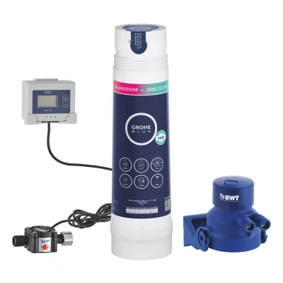 Imagen de GROHE Blue Filtro de Magnesio y Zinc, para sistemas filtración Blue, capacidad 400L, incluye caudalímetro pilas, ref. 40875000