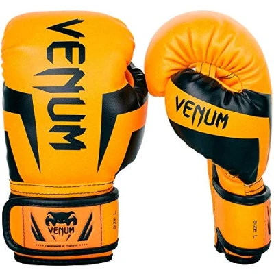Imagen de Venum Elite Guantes de Boxeo para niños, Color Naranja Fluorescente
