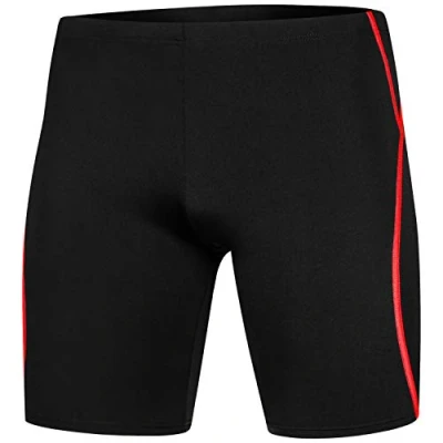Imagen de Aqua Speed Blake Troncos de natación Largo Hombre Eficaz contra la Fatiga Muscular XL Color:16 Negro y Rojo