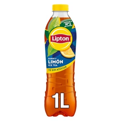 Imagen de Lipton Té helado con sabor a limón, cero azúcar y bajo en calorías, botella de 1 litro