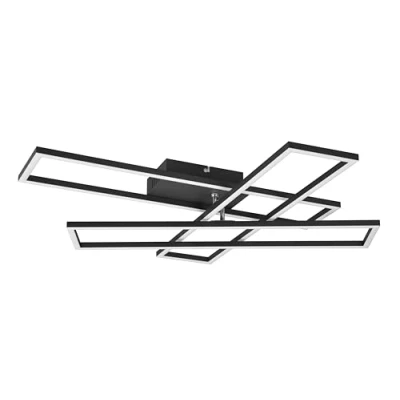 Imagen de Reality Leuchten Plafón LED Corso 3 luces, negro mate