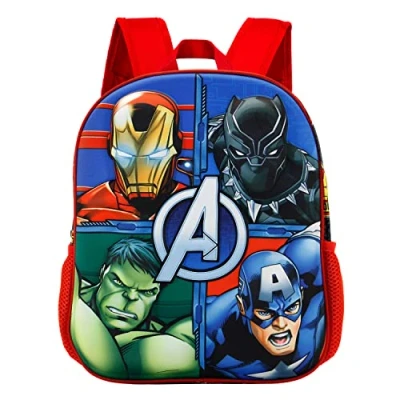 Imagen de Marvel Los Vengadores Hero Mochila 3D Pequeña, Multicolor, 26 x 31 cm, Capacidad 8.5 L
