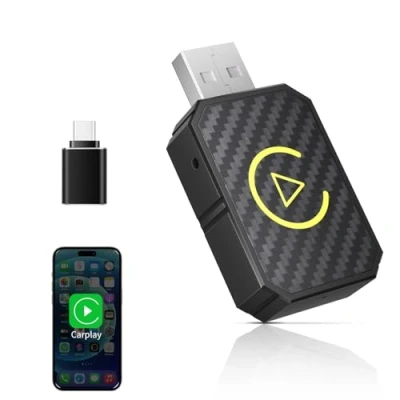 Imagen de Adaptador Inalámbrico CarPlay y Android Auto, Mini Stick para Convertir CarPlay/Android Auto con Cable en Inalámbrico, Compatible Coches AA, USB C/A, Plug and Play, Estable