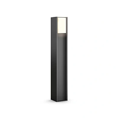 Imagen de Philips Hue Lámpara Inteligente, Turaco, Columna de Exteriores LED Luz Blanca Cálida, Compatible con Alexa y Google Home, Color Negro