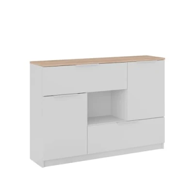 Imagen de Vicco Aparador Betti Sonoma blanco 120 x 84 cm 2 puertas cajones 1 compartimento