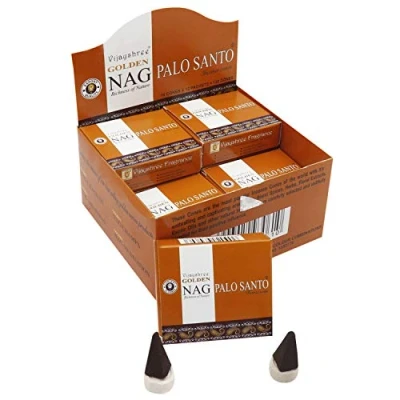 Imagen de Golden Nag Vijayshree Palo Santo Conos de Incienso 1 Caja = 10