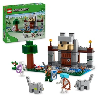 Imagen de Lego Minecraft La Fortaleza Lobo Castillo de Juguete con Minifiguras Esqueleto y Explorador del Videojuego, Regalo para Niños Niñas 8 Años o Más, Juego Aventuras 21261