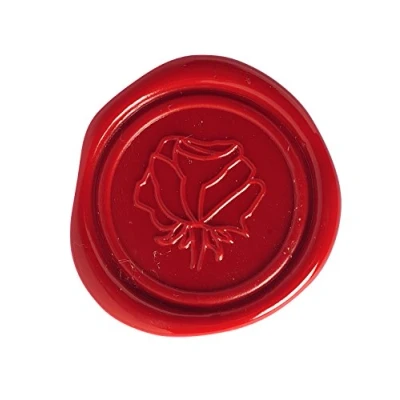 Imagen de Herbin 45230T un set de cire traditionnelle comprenant 2 bâtons à mèche, manche en bois, une notice et sceau, Rose