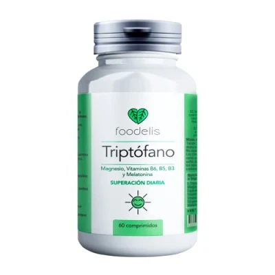 Imagen de Triptofano con Melatonina y Magnesio 60UD 2 MESES + Espirulina Vitaminas B3, B5 B6 Apoyo al funcionamiento psicológico el sistema nervioso.
