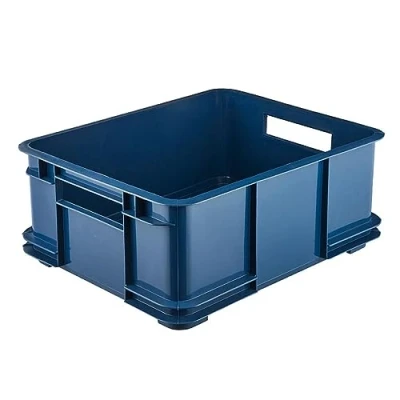Imagen de keeeper Contenedor de almacenamiento con asas, Euro Box l, Plástico Procyclen, 20,5 Bruno Eco Line, azul