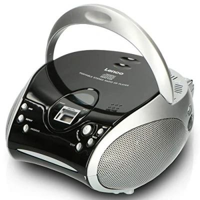 Imagen de Lenco SCD 24 Boombox estéreo portátil con Reproductor de CD programable y Radio FM Negro