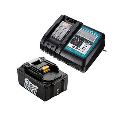 Imagen de YASI MFG® para Makita Cargador &amp; Batería BL1830 BL1840 BL1850 BL1850b DC18RA DC18RC DC18RD [Cargador 7.2 V de 18 Ion Litio con 5,0 Ah Li Ion]