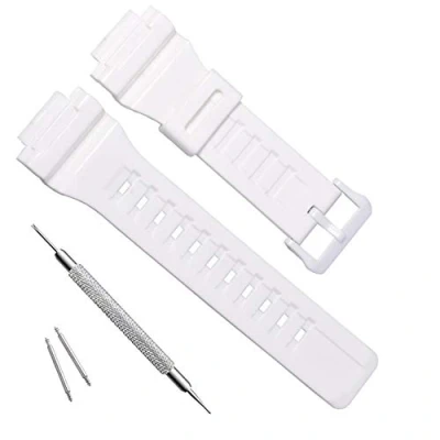 Imagen de OliBoPo Correa de repuesto resina natural impermeable para Casio SGW 300H AE 1200 W 800H AQ S800W S810W, color blanco, simple