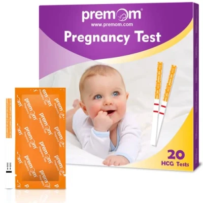 Imagen de 20 Premom Prueba de Embarazo Alta Sensibilidad: Test Rápido hCG 10 mUI/ml Orina con App Inteligente Premom丨Tira Reactiva (20HCG)