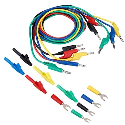 Imagen de Prueba de Banana 4 mm, Kit Sonda Tipo Clip Cocodrilo Cconector a para Multímetro(P1036A)