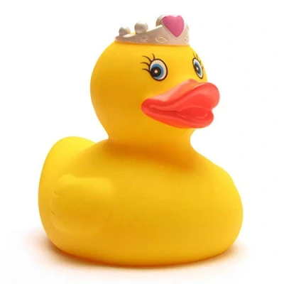 Imagen de Duckshop Pato de baño chillón Diseño Princesa I Incl. Puerta Llaves en el Set L: 7,5 cm, Amarillo
