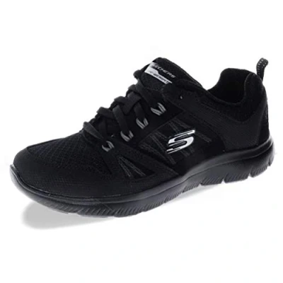 Imagen de Skechers SUMMITS NEW WORLD, Zapatillas para Mujer, Black Leather/ Mesh/ Trim, 37 EU