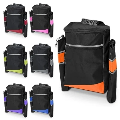 Imagen de Biscay Bolsa para muletas de movilidad Naranja Bolsas scooter silla ruedas Soporte bastón patinete y cestas Accesorios