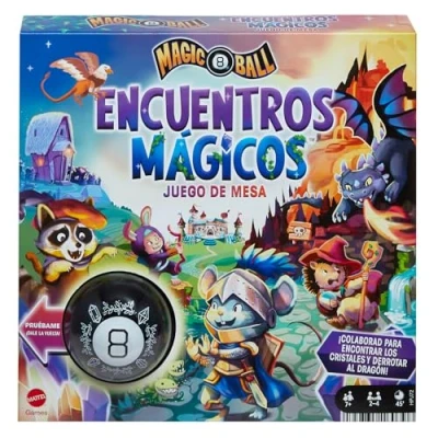 Imagen de Mattel Games Magic 8 Ball Encuentros Mágicos, Juego de Mesa cooperativo Estrategia, +7 años, versión español (HPJ72)