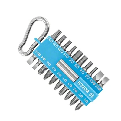 Imagen de Bosch Profesional Set de puntas 21 piezas (con soporte universal, mosquetón, accesorio para destornilladores eléctricos), Azul, Talla Unica