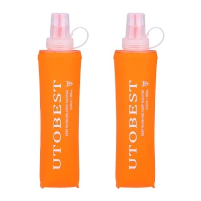 Imagen de UTOBEST Soft Flask 250ml TPU Botellas de Agua Plegables para Correr hidratación Senderismo Ciclismo, Bpa Free