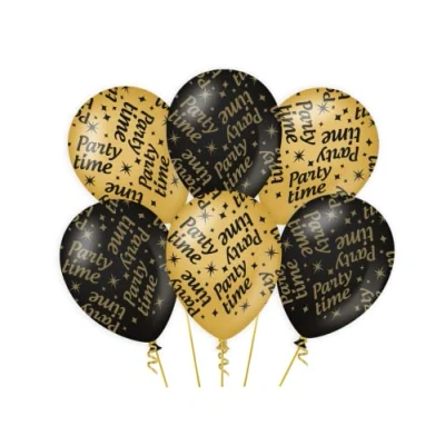 Imagen de Globos de fiesta elegantes, hora fiesta, Pack of 6