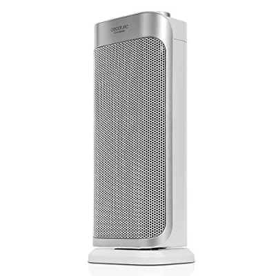 Imagen de Cecotec Calefactor Baño Cerámico Ready Warm 6250 Ceramic Sky Style. 2000 W, Termostato Regulable, 3 Modos, Protección sobrecalentamiento y antivuelco, 20 m2