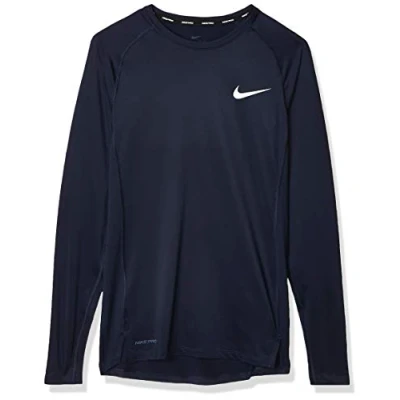 Imagen de Nike M NP Top LS Tight Camiseta de Manga Larga, Hombre, Obsidian/White, 4XL