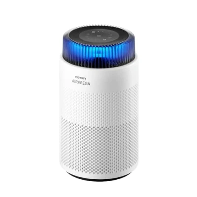 Imagen de COWAY Purificador de aire con filtro HEPA, silencioso 20 dB, luz ambiental, elimina el 99,999% partículas nocivas hasta 0,01 µm para alergias al polen y polvo, CADR 244 m3/h AIRMEGA 100