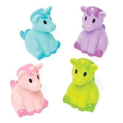 Imagen de Baker Ross AG646 Unicornios divertidos, ideales para bolsas sorpresa o como idea de regalo fiestas infantiles (pack 4)