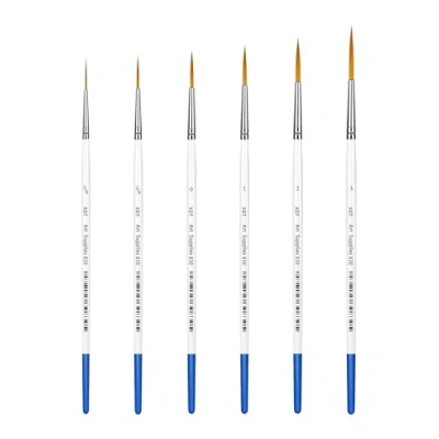Imagen de XDT#830 Extra Long Fine Point Artist Liner Brush Set de 6 Piezas #000#00#00#0#1#2#3 Detalles Finos Acuarela acrílico Aceite