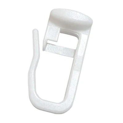 Imagen de Ganchos para cortinas con cabeza plana, 10 x mm, plástico, color blanco (100 unidades)