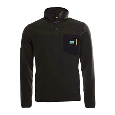 Imagen de Superdry B Trail Polar Fleece Pop Over Sudadera con Capucha, Surplus Goods Olive, M para Hombre