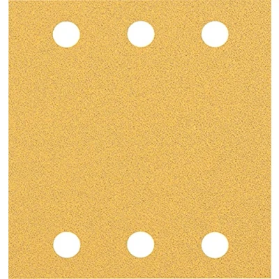 Imagen de Bosch Professional 10 x Lijas Expert C470 con 6 agujeros, para Madera dura, Pintura sobre madera, 115 107 mm, Grano 80, Accesorios Lijadora orbital