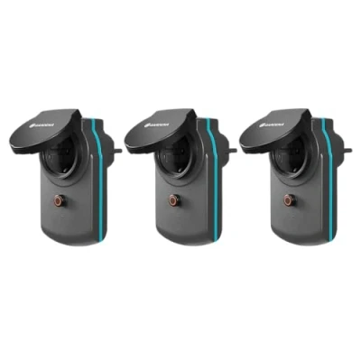 Imagen de Gardena 19096 20 Adaptador, Negro y Turquesa, Set de 3 Piezas